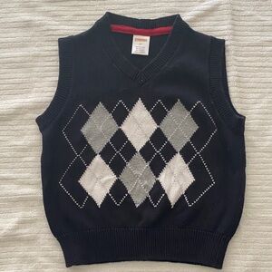 Gymboree Black and Gray Argyle Sweater Vest